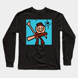 Funny Stick Figure Long Sleeve T-Shirt